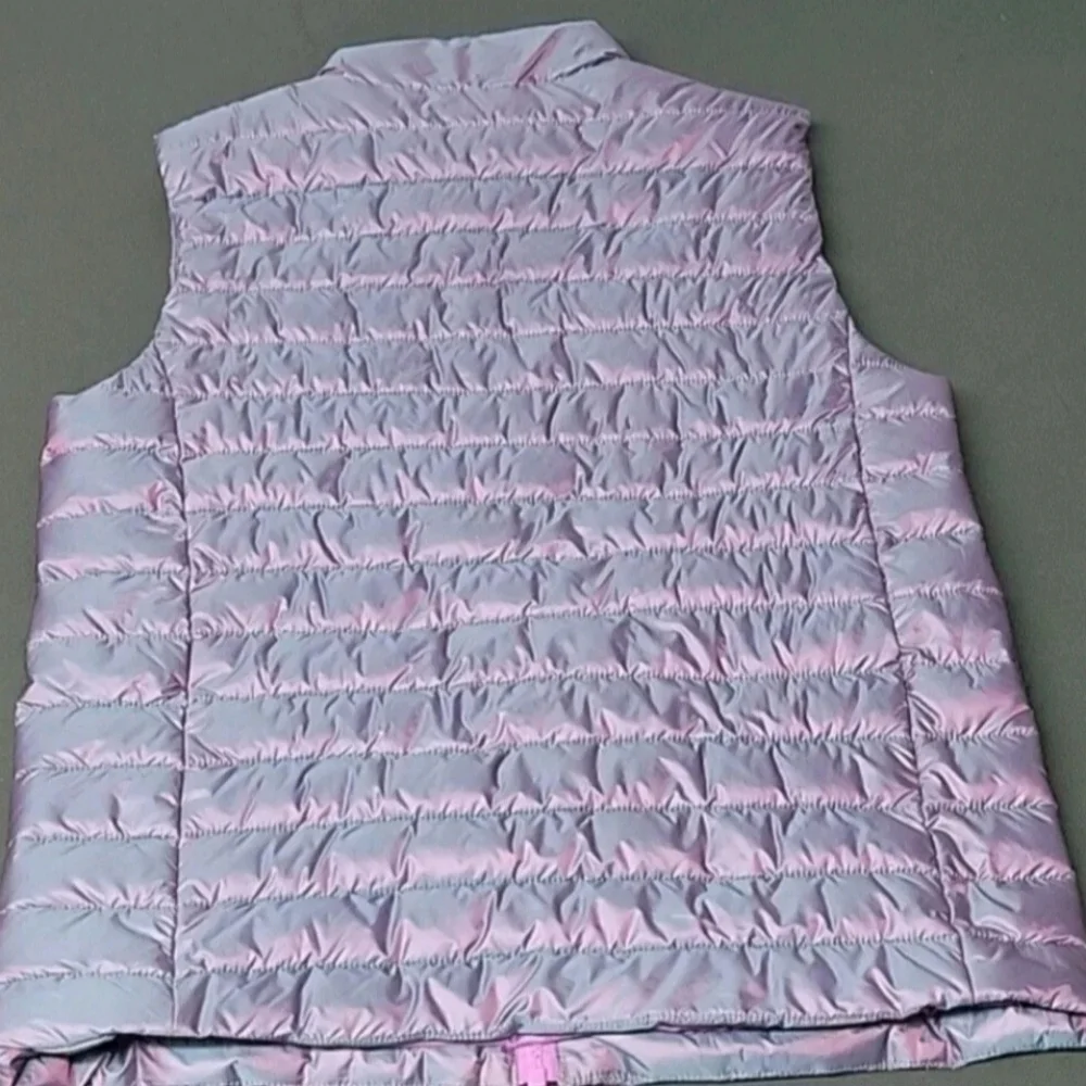 Lands End Sleeveless Puffer Jacket Girls Size Large (14-16) Full Front zip.